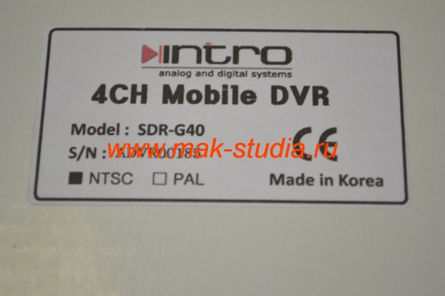 Видеорегистратор Intro sdr-g40 - производство Корея