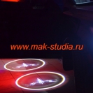 Лазерная проекция логотипа авто Хендай