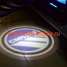 Лазерная проекция логотипа автомобиля по индивидуальному заказу