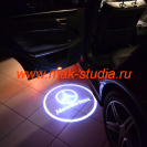 Лазерная проекция логотипа авто